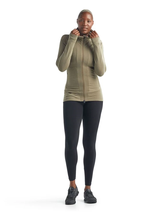 Icebreaker W Quantum II Ls Zip Hood Fleece Dames 7 Icebreaker W Quantum II Ls Zip Hood Fleece Dames - Afbeelding 5