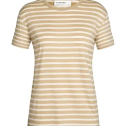 Icebreaker Granary Ss Stripe T-Shirt Dames