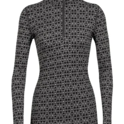 Icebreaker 250 Vertex Ls Half Zip Alpine Geo Thermoshirt Dames