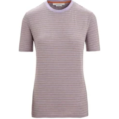 Icebreaker Merino Linen Stripe T-Shirt Dames